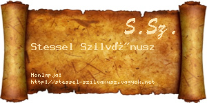 Stessel Szilvánusz névjegykártya
